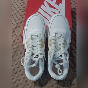 Nike Kids Sneakers - White with Gold and Maroon